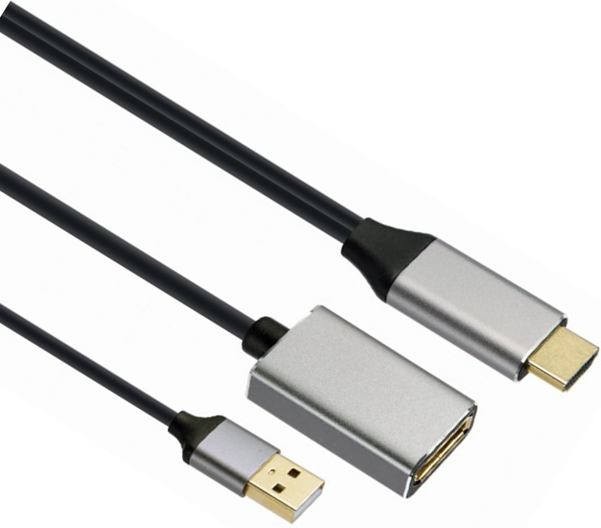 Gembird - Gembird HDMI 4K Male naar DisplayPort Female actieve adapterkabel