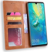 Huawei P30 Pro Vintage Portemonnee Hoesje Bruin