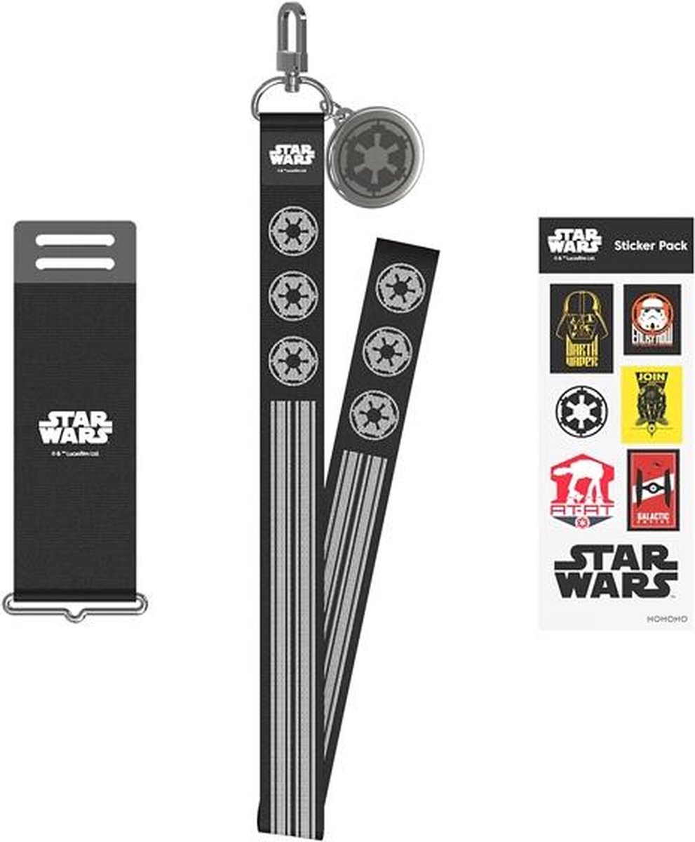 Star Wars Strap met Stickers voor Silicone Cover met Strap - Zwart