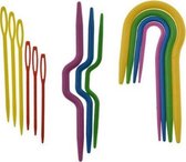 Akyol - Naalden Set | stopnaalden - set van 13 - stopnaald - wolnaalden- Hobby Naalden - Naaldenset - verschillende kleuren naalden - regenboog kleuren - plastic kleuren naalden- 13 stuks - 13 verschillende kleuren – haaknaalden – breinaalden – haken