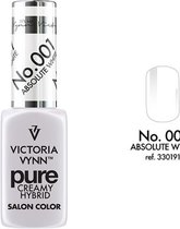 VICTORIA VYNN™ Gel Nagellak - Gel Polish - Pure Creamy Hybrid  - 8 ml - Absolute White  - 001 - Wit