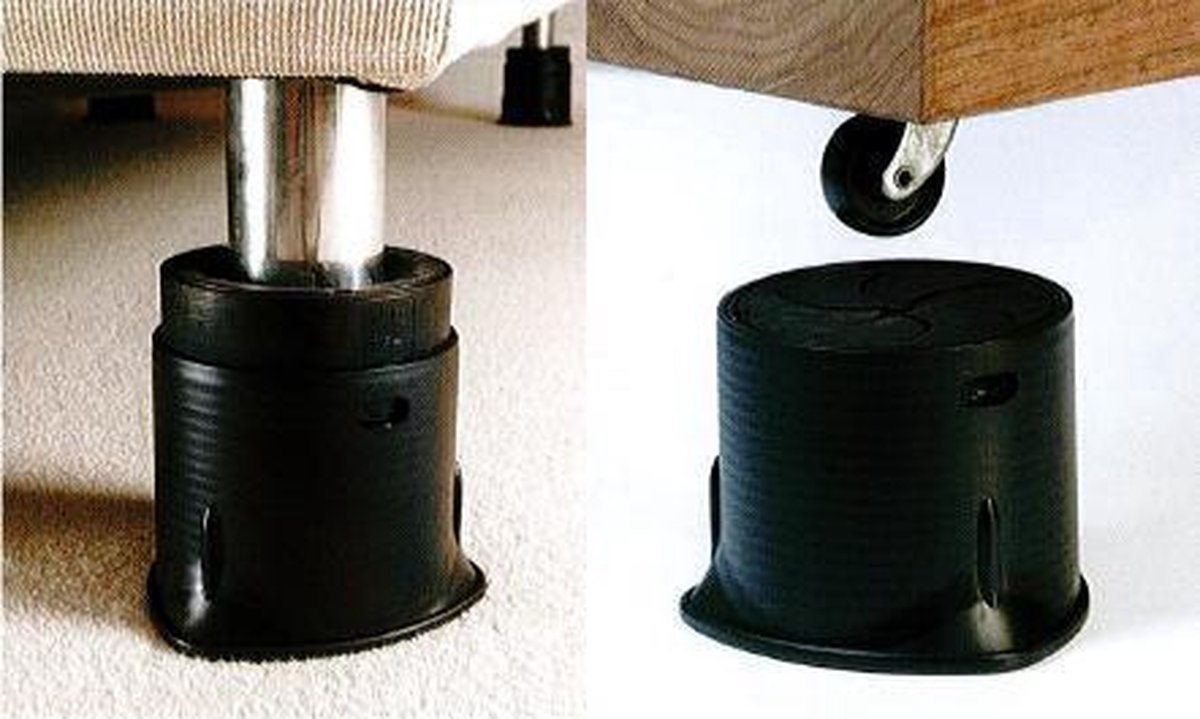Meubelverhogers in hoogte verstelbaar 3,8-10 cm - Set van 4 stuks - Adhome  | bol.com