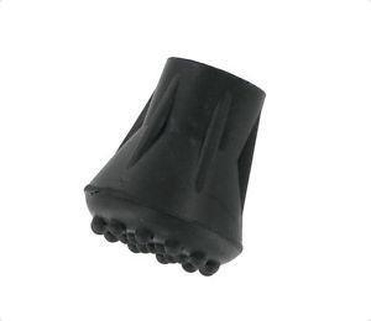 Rubberdop voor op kruk of wandelstok- 16 mm zwart bell shape (1)