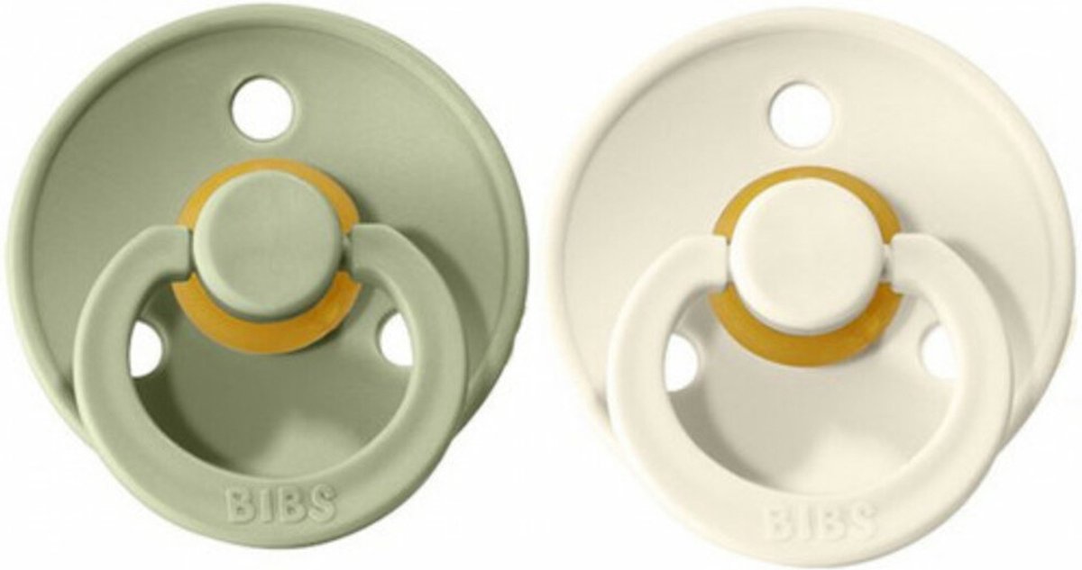 BIBS® Sucette Colour ivoire & pétrole 0-6 mois, lot de 2