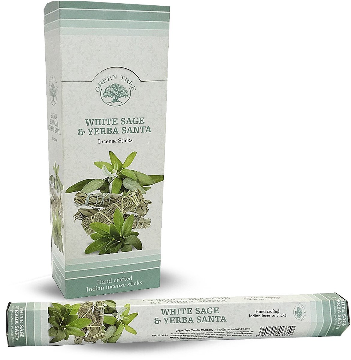 Green Tree Wierook Yerba Santa & White Sage (6 pakjes)