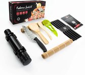 Funterios XXL Sushi Maker Kit - Incl. Bazooka et 5 paires de baguettes - Set de 13 pièces avec livre électronique