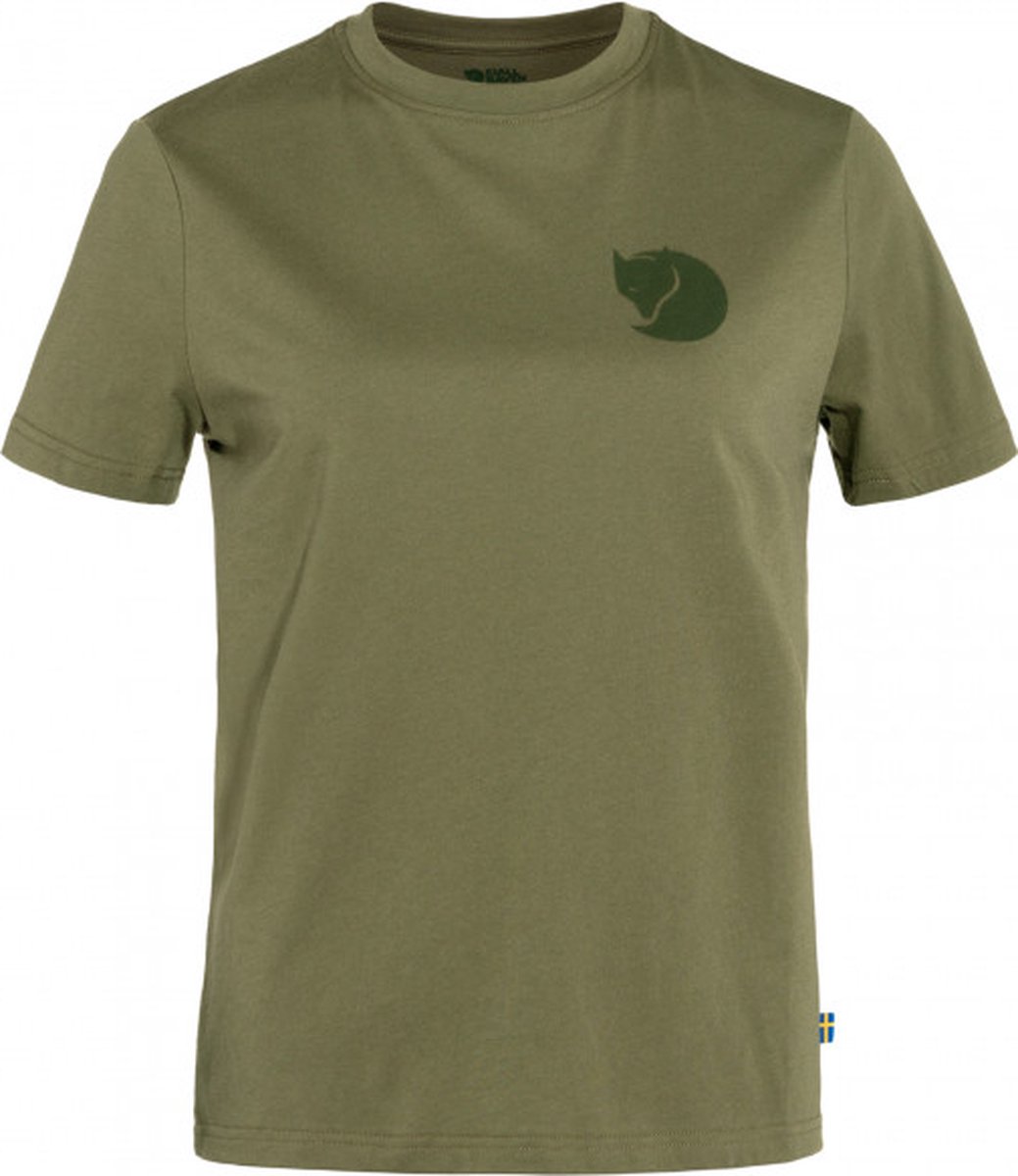 FJALLRAVEN Fox boxy logo t w – T-shirt dames S Groen