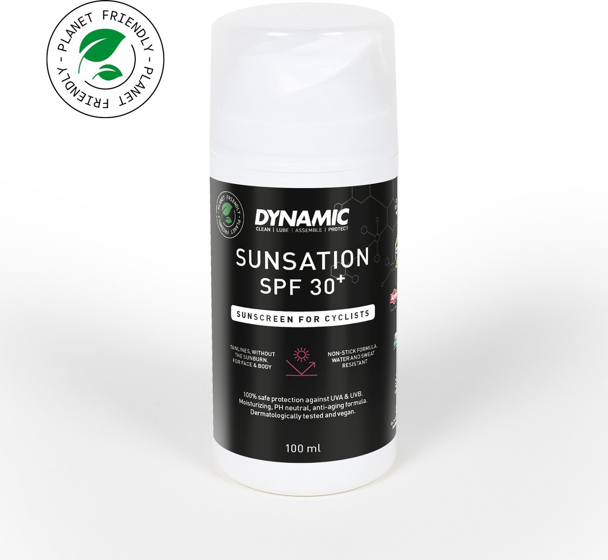 Dynamic Sunsation SPF 30⁺ - 100ml - Zonnebrandcrème voor outdoor sporten (fietsen) - Zonnebrandcrème voor fietsers
