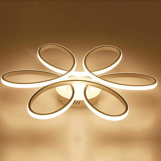 NETTLIFE Moderne ronde LED - plafondlamp in zwart met warm wit voor keukenlamp, 36W, geschikt voor woonkamer, eetkamer, slaapkamer, gang