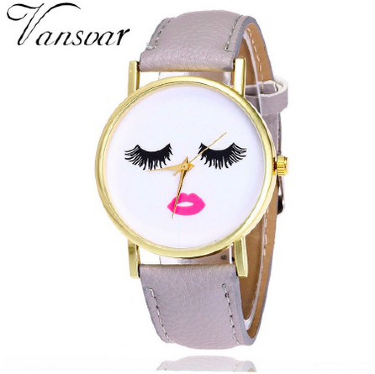 Hidzo Horloge Vansvar Ø 37 mm - Creme - Kunstleer