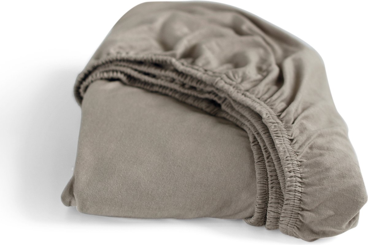 Cinderella - Hoeslaken (tot 35 cm) - Double Jersey - 90x200/210 - Taupe