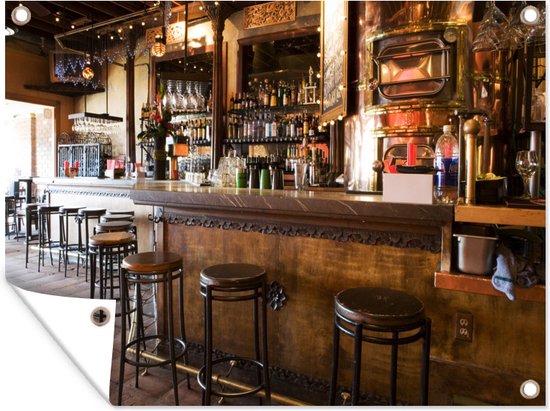 Muurdecoratie buiten Klassieke sfeer in een bar - 160x120 cm | bol.com