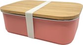 Smikkels - Boîte à pain Lunch Box en Acier Inoxydable - 900ml - Rose