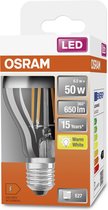 Lampe LED OSRAM Label énergétique A + (A ++ - E) E27 Poire 6,5 W = 50 W Warmwit (Ø x L) 60 mm x 105 mm 1 pc (s)