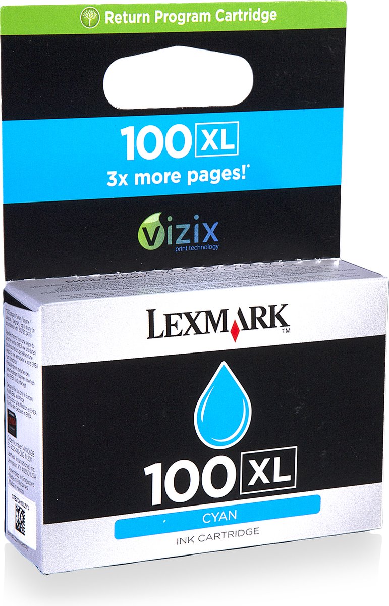 Lexmark 100XL - Inktcartridge / Cyaan