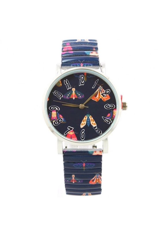 Ernest rekband horloge blauw met vlinders | bol.com