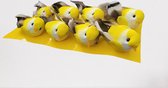 8 gele vogeltjes op clip voor paasboom - paasdecoratie - paasversiering