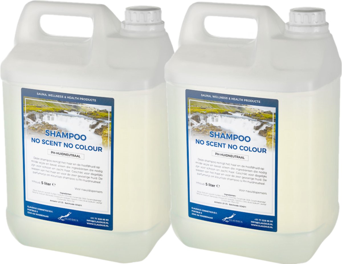 Shampoo No scent no Colour - 5 Liter - set van 2 stuks