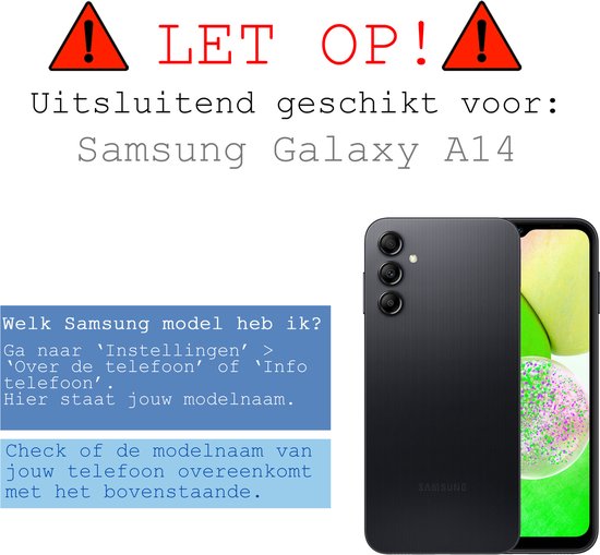 Coque Samsung Galaxy A14 Coque Arrière Siliconen - Coque Samsung A14 Coque Silicone - Rose Clair - 2 Pièces