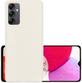 Hoes Geschikt voor Samsung A14 Hoesje Cover Siliconen Back Case Hoes - Wit.