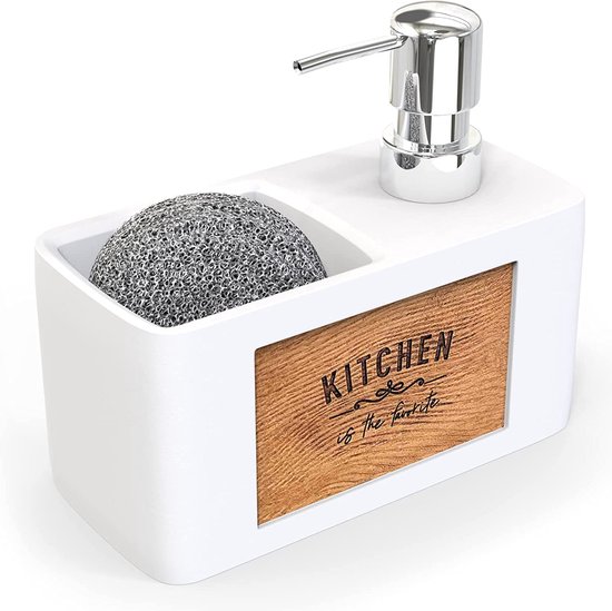 Sink Caddy Organizer Keuken Kraan Rack Zeep Spons Gootstenen Plank Badkamer Shampoo Plank en Borstel Opknoping (Color : White, Size : 1 Pack