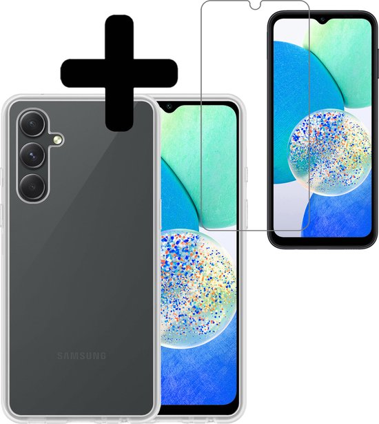 Coque Samsung A14 en Siliconen avec protection d'écran - Coque