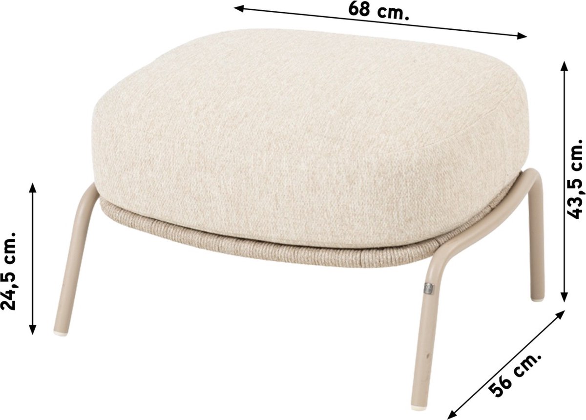 4 Seasons Outdoor Puccini repose-pieds - latte