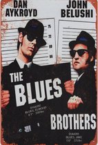 Metalen wandbord Blues Brothers - 20 x 30 cm
