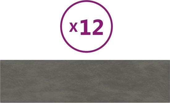 vidaXL - Wandpanelen - 12 - st - 1,08 - m² - 60x15 - cm - fluweel - donkergrijs