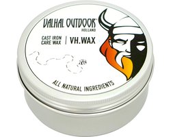 Valhal Outdoor wax voor gietijzeren pannen - 125gr - verzorging, onderhoud en inbranden - VH.WAX