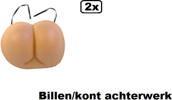 2x Achterwerk Billen - kont - Thema feest festival party feest carnaval oktoberfeest fun