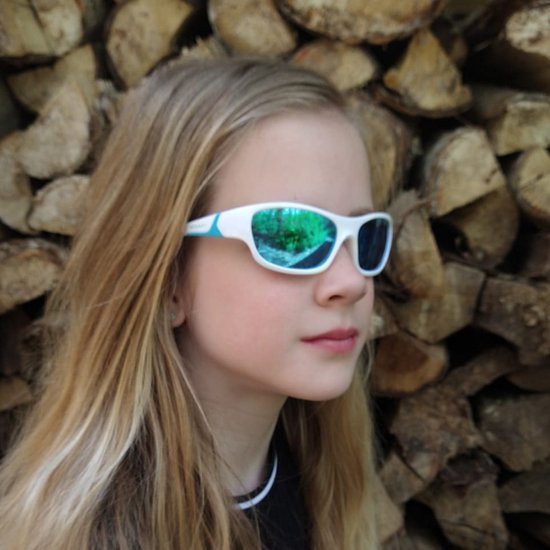 KOOLSUN - Sport - Kinder Zonnebril - Wit IJsblauw - 3-8 jaar van Koolsun — afbeelding 3