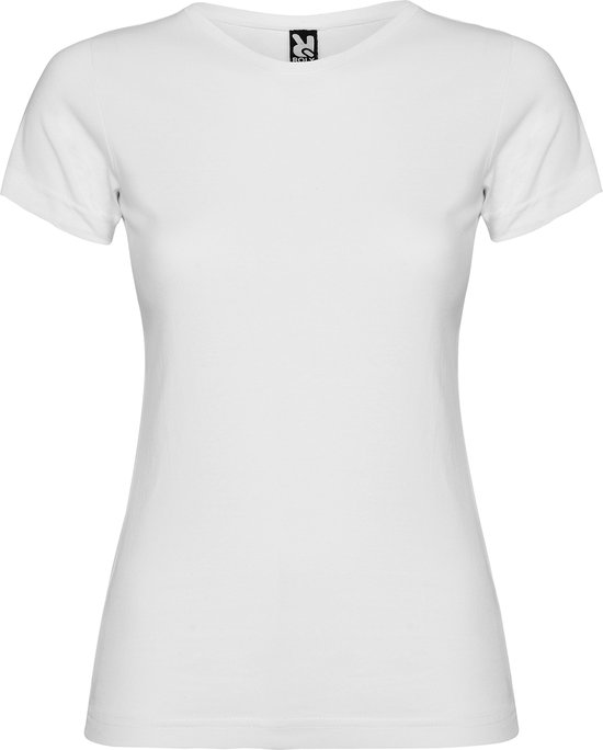T-shirt 'Jamaica' dames met korte mouwen Wit - 3/4 jaar