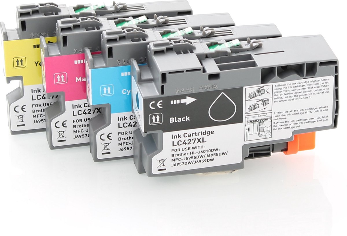 Image of Colori huismerk set 4x inkt cartridge geschikt voor Brother LC427XLVAL HL-J6010DW MFC-J5955DW MFC-J6955DW MFC-J6957DW MFC-J6959DW