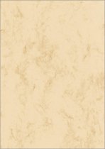 Sigel designpapier - A4 - marmer beige - 200 grams - 50 vel - SI-DP397