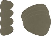 LIND DNA Giftset Placemats & Onderzetters Nupo - Leer - Army Green - 8-Delig