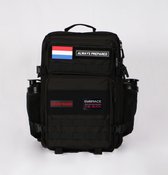 Backpack inclusief eigen naam | Waterdicht | Rugzak | Rugtas | Dagrugzak | Wandelen | Hike rugzak | Schooltas | 45 Liter | Zwart