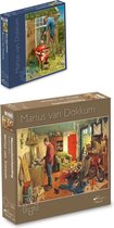 2 x Marius van Dokkum puzzel 1000 stukjes "Mannenhuishouding" en "Doe het zelver"