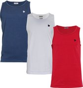 3-Pack Donnay Muscle shirt - Tanktop - Heren - Navy/White/Berry Red - maat XXL