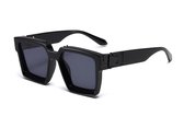 Rechthoek Bril Heren / Unisex oversized / Vrouwen Sunglasses / Vierkante Retro UV / Tiktok zonnebril / Zwart Goud