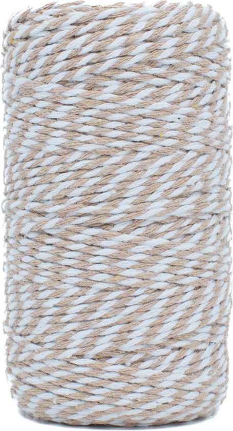 Rouleau de corde en coton deux couleurs, 100 mètres/rouleau, ficelle pour  emballage de cadeau, décoration
