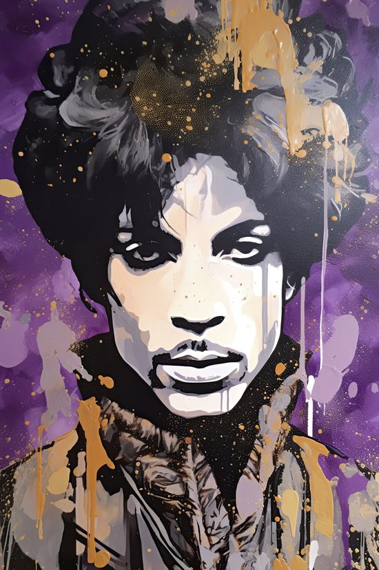 Prince Poster - TAFKAP - Portret poster - Muziek poster - Hoge Kwaliteit - 51x71cm - Geschikt om in te lijsten