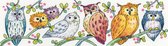 Heritage Crafts Owls on Parade borduren (pakket) 1575A