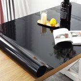 Protège Table Zwart 80x245 cm - Épaisseur 1,5 mm - Facile à Nettoyer et Imperméable - Protège Table - Haute Qualité - Toile cirée - Nappes