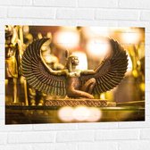 Muursticker - Gouden Egyptisch Isis Beeldje - 80x60 cm Foto op Muursticker