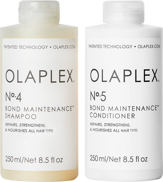 Olaplex Duo Pack No. 4 + No. 5 Shampoo en Conditioner - Haarverzorging geschenkset - 2x 250 ml