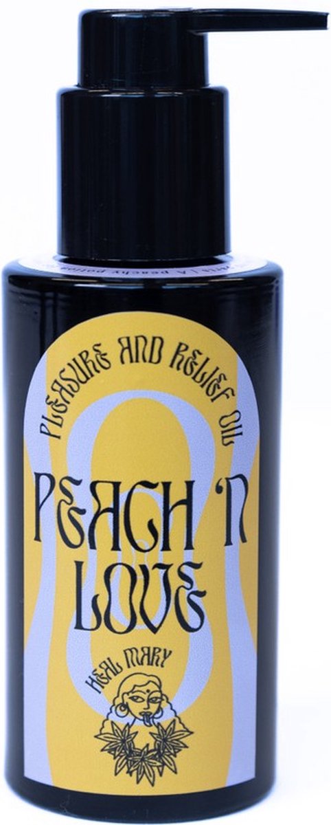 Goedkoopste Peach 'n Love - CBD Pleasure & relief olie | multi-use PMS massageolie & glijmiddel 50ml Heal Mary