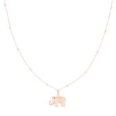 OOZOO Jewellery - rosé goudkleurige ketting met olifant bedeltje - SN-2026
