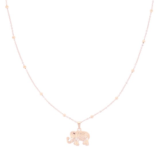 Bijoux OOZOO - Collier en or rose avec breloque éléphant - SN-2026