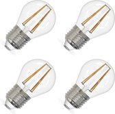 Ectron kogellamp LED filament 4W (vervangt 40W) grote fitting E27 (set van 4)